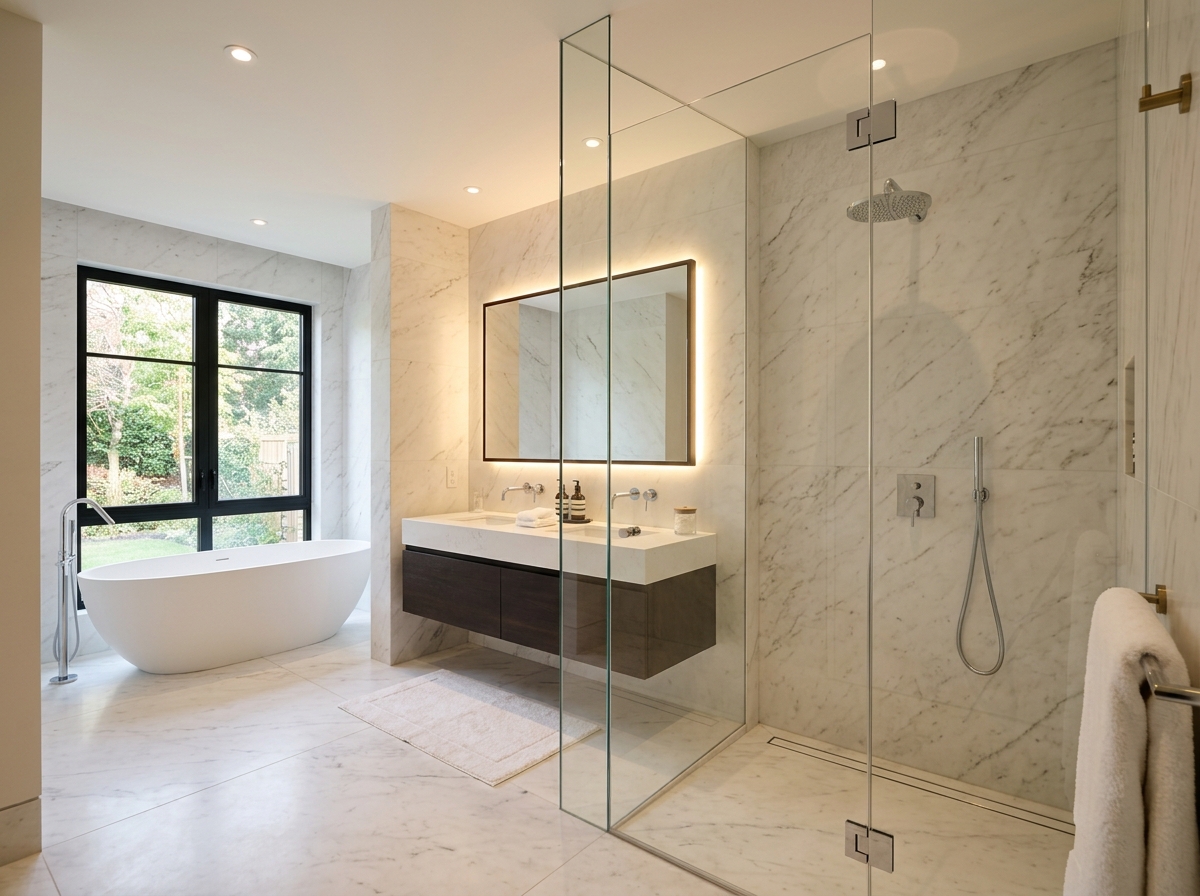 Frameless Shower Glass Cubicle Fitting